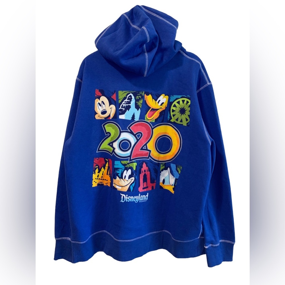 Disney Parks Size XL 2020 Blue Disneyland Resort Graphic Print Zip Up Jacket NWT